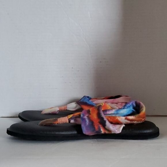 Sanuk Sandals Shoes Yoga Mat Sling 2 Fabric Tie Dye Women's WOMAN'S Size 6 - Picture 9 of 16